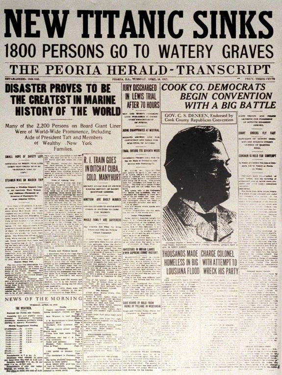 Newspaper Articles Reporting The Sinking